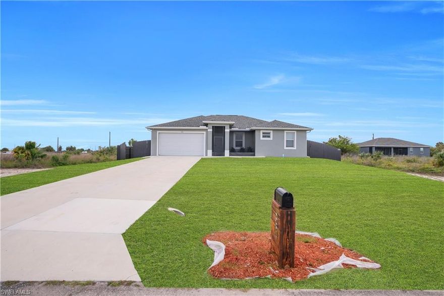 Well-maintained and upgraded home located at 384 Neighborly Rd, LaBelle, FL 33935. This property offers multiple functional improvements that enhance both comfort and usability. The exterior features a screened front entry and extended front patio area, along with a fully fenced backyard, providing added privacy and outdoor enjoyment. The rear of the home includes a screened lanai with ceiling fans, ideal for year-round outdoor living. Inside, the home features modern zebra shades installed on the sliding glass door and dining room window, along with horizontal blinds throughout the remaining windows. Bathrooms have been updated with upgraded shower fixtures and bidet systems. A security system with cameras and sensors at entry points is installed (service activation may be required).
Additional features include a whole-house water treatment system, as well as added cabinetry in the laundry room and garage, offering extra storage and organization.
Property is located in a growing area of LaBelle with convenient access to local amenities.