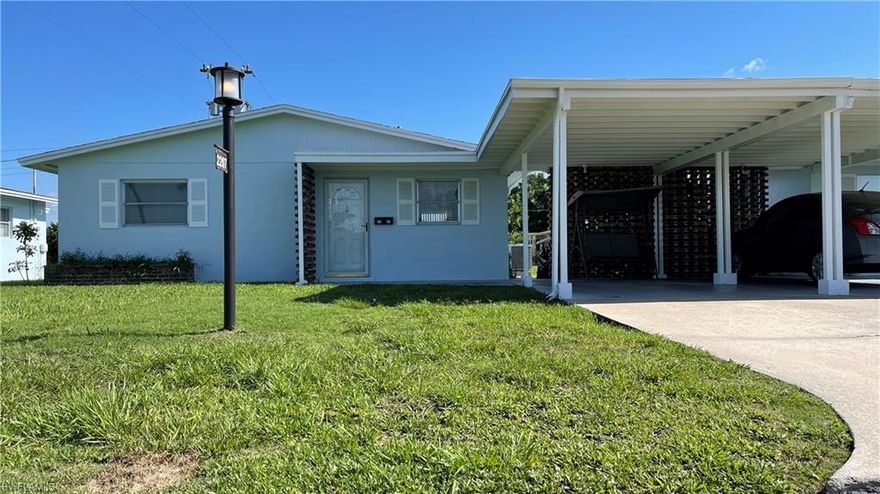 This comfy, cozy Villa is very well maintained, partly updated 2 Bed / 1 Bath Camille Gardens villa (55+ community) in very nice and quiet area. Great for the year round resident or perfect as a winter retreat. It features spacious family room, remodeled master bath with new shower and fixtures, a washer/dryer, a storage area, and parking for two cars. There is a separate entrance to the laundry room. New AC installed in 2016. Water Heather replaced in 2020. Freshly Exterior Painted. Quiet low traffic Cul-de-Sac. Conveniently located only steps to shopping & public transportation. Lake Camille Park is a short walk for picnicking, fishing, and kayaking. Move right in and enjoy your own slice of Florida paradise! Agents please read confidential remarks.