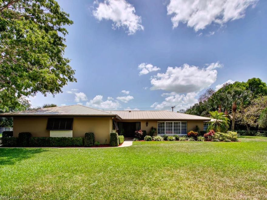 In the heart of Fort Myers sits this hidden gem on almost 3/4 of an acre. 5 bedrooms, 3 baths, over 3,000 square feet and a 20x40 pool just begin to describe this great family home. Enjoy entertaining family and friends in the back yard gazebo or by the pool on an over sized screened patio. Gardeners and plant lovers can plant their hearts away in the orchid house and potting shed with irrigation. Other features include completely fenced back yard, well for irrigation, newer A/C and 40 year metal roof. Superb location off McGregor Boulevard in Tanglewood subdivision. You must see this very special home to appreciate all that it has to offer.