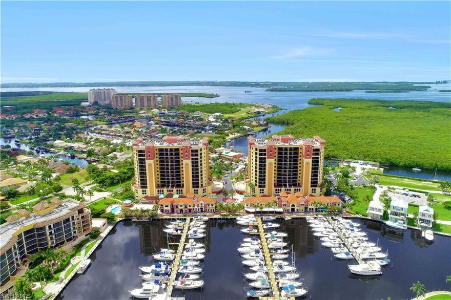 Welcome to Cape Harbour, a luxury condo/boating community with plenty to see and do only footsteps away from your 9th floor Eleuthra model floor plan home.  After a long day exploring shops, boating and fine dining, come home to this 3 bedroom 2 full bathroom condo with views overlooking the river. This unit is move-in ready! The kitchen boasts plenty of cabinetry and counter space for entertaining with a large pantry. Granite counter tops and matching black appliances enhance the finishing touches of this open concept kitchen with a large breakfast bar. The split bedroom floor plan makes it ideal for visiting family and friends as they enjoy the views with their own screened lanai and guest bathroom. The master bedroom suite hosts a walk in closet and a ensuite that includes dual sinks with a large walk in shower. This unit is ideal for primary residency or as an investment unit for rental purposes. Unit has a large Bonus room. Enjoy walking to shops, Rumrunners, Fathoms, French Connection restaurants. Amenities include Marina, boat storage, tennis, fitness center and two pools. Call for a private showing or for any further details!