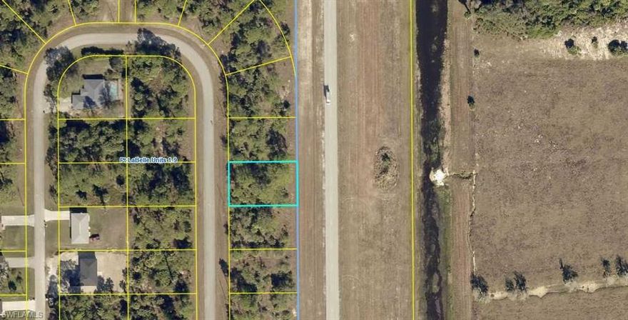 2 lots, each is 0.23 acres (total 0.46 acres).   New developing part of Labelle, FL.  8023 AND 8025 Rolling Circle