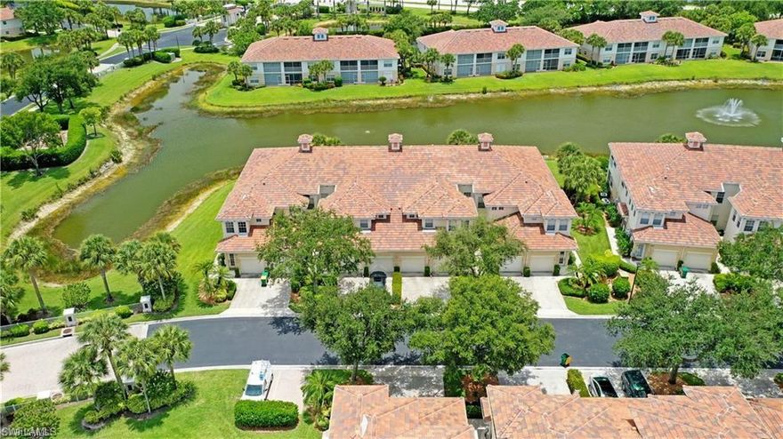 Prime Location!!! Welcome to Turtle Bay  one of Bridgewater Bay most desired Communities in Naples  FL.  This wonderful first floor, end-unit, lake view condo has been completely renovated and freshly painted. features nearly  1,600 Sq. Ft of living space, 3 large Bedrooms,  2 Full renovated Bathrooms with quartz, 1 car garage.  New kitchen, new glass back splash,  self-closed cabinets, new quartz countertops, new Samsung  stainless steel appliances, new light fixtures, new recessed lighting, new based boards, new crown molding, new light switches and outlets new door handles, new washer and dryer and much more. Spacious Master Bedroom, large built-in walk-in-closet  brand-new plank tile flooring in all living areas and bedrooms . Step out to the screened lanai with spectacular lake views, walking distance from the amazing club house with resort style pool and spa, screened lap pool, fitness center, tennis courts and more. Enjoy easy access to both Airport Pulling and Livingston Roads for quick trips to Waterside Shops and Mercato, restaurants, the beautiful beaches of Clam Pass, Vanderbilt Beach and Wiggins Pass State Recreational State Park and world class golf courses.