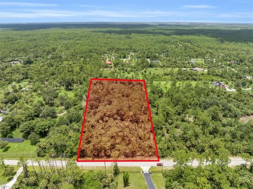 100% UPLANDS - DEP Study attached!!! This lot is GORGEOUS ... wooded with mostly pine and palm trees, but also has a few oak trees scattered about. This parcel is HUGE and measures (approximately) 180 feet wide and 660 feet deep. Nearly 3 full acres ensures you have privacy galore! On a paved road, this acreage is located in Golden Gate Estates where you have easy access to I-75 and Ave Maria. Plus a short drive away, you'll truly appreciate the many shopping and dining options available to you in the greater Naples area.
