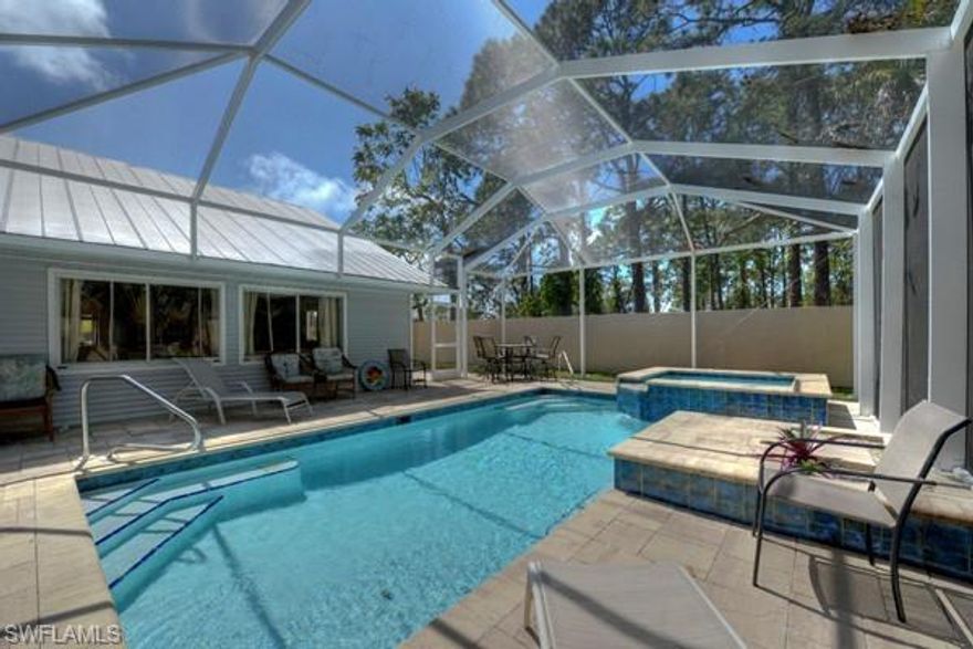 Location, location, location! Close to downtown Naples. Investment grade home - quality 3 bedroom plus den, 3 bathroom pool home, with approximately 1,550 sq. ft. under air. The owner of this fantastic home has spent $180,000 in recent upgrades, including impact PGT WinGuard and Pella windows and doors with wood trim and plantation shutters and custom kitchen cabinets. Enjoy a relaxing day next to your new swimming pool and spa, on a screen enclosed lanai. The open floor plan with tile floors will make entertaining family and friends a pleasure. This home is located on a quiet, cul de sac lot with plenty of parking and a cement block wall surrounding the property. Situated just over one mile from 5th Ave. N. in downtown Naples and around the corner from Oakes Farms Market. Priced right at only $379,000.