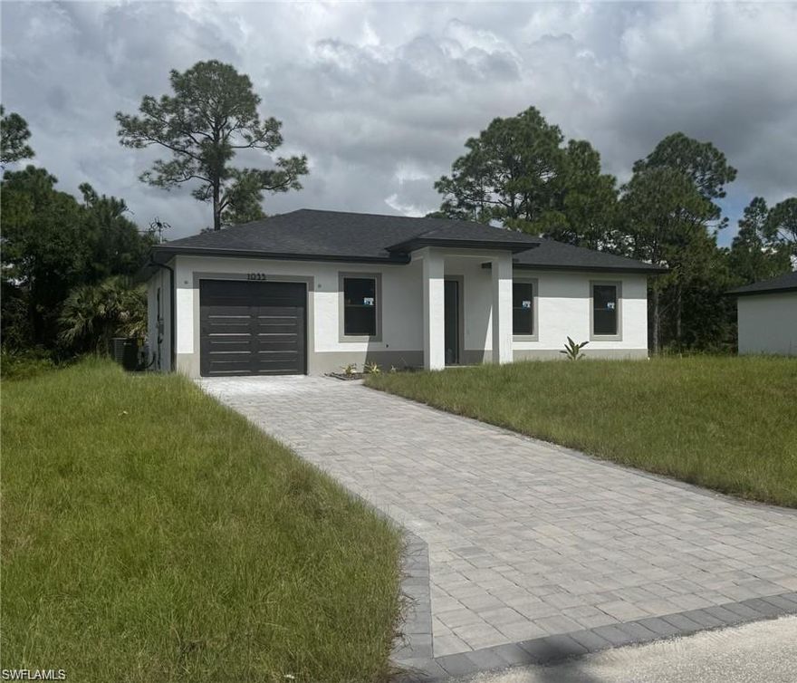 Beautiful 3 Bedrooms, 3 Bathrooms, 1 Car Garage, very centrally located near everything.  Tall ceilings, Island kitchen, open floor plan, big backyard, full impact windows, bathroom cabinets are PVC water resistant. This Model home was designed with the idea if extra income is needed, you can just close a door at the cabana bath and rent the garage as an efficiency for extra income or already done cabana bath waiting for the pool to come.  this property will not last long in this market, seller is here to make the deal happen.