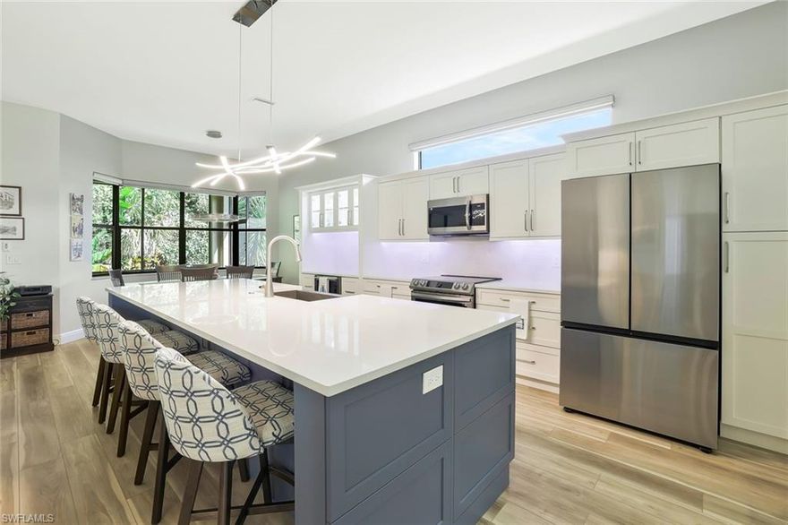 $50,000 GOLF MEMBERSHIP INCLUDED — IMMEDIATE ACCESS TO GOLF 7 DAYS A WEEK!

Welcome to 12816 Maiden Cane Ln, a 2-bedroom + den, 2-bath residence where thoughtful updates, inviting interiors, and serene surroundings come together to create an exceptional Florida lifestyle. Located within the gated Hunters Ridge Golf & Country Club, this home offers comfort, functionality, and peaceful privacy in one of Bonita Springs’ most desirable communities—with the rare advantage of a full golf membership already in place, allowing you to start playing immediately.

The freshly updated kitchen is a true showpiece, featuring a modern, light-and-bright design with abundant cabinetry and a large center island that anchors the space—ideal for entertaining, casual dining, and everyday living. Unlike many homes in the community, the kitchen opens fully to the living area without visual or architectural barriers, creating an expansive, airy flow that enhances natural light and gives the home a seamless, open feel. The layout effortlessly connects the kitchen and main living spaces, forming a welcoming heart of the home designed for both gathering and relaxation.

The flexible den offers endless possibilities—perfect as a home office, media room, or additional guest space—while the two generously sized bedrooms are thoughtfully designed to provide comfort and privacy. The primary suite is especially inviting, filled with natural light and featuring ample closet space and a well-appointed en-suite bath, creating a private retreat after a day on the course or at the beach.

Step outside to the spacious screened lanai, where lush landscaping surrounds you like a living painting. This tranquil outdoor space feels like an extension of nature itself—ideal for morning coffee, sunset cocktails, or peaceful evenings overlooking the preserve.

Residents of Hunters Ridge enjoy a true resort-style lifestyle with championship golf, clubhouse dining, a fitness center, resort-style pool, tennis and pickleball courts, and a vibrant social calendar. Ideally located just minutes from I-75, shopping, dining, and Southwest Florida’s world-class beaches, this home delivers the rare combination of immediate golf access, versatile living space, and everyday convenience—an opportunity that is as effortless as it is exceptional.