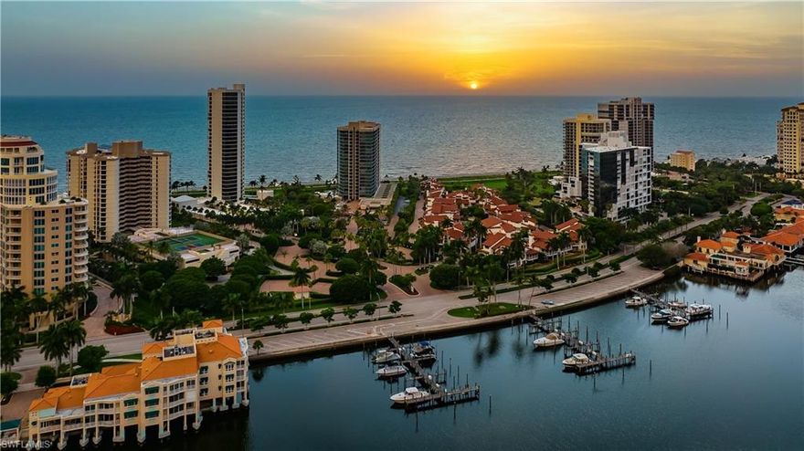 Live the Naples beach house lifestyle. Everyday will seem like a vacation living steps from Park Shore Beach.  Enjoy morning walks on the private boardwalk or stroll along Gulf Shore Blvd. past shops and cafes.  Villa Mare is a unique gated, pet-friendly enclave with only 27 residences.  This renovated villa offers private elevator access to all three spacious levels along with a two-car garage.  The main gathering place is on the second level with two story ceilings, Sonos, chef’s kitchen, living room, dining area, den, powder room, and guest bedroom with en-suite bath.  The kitchen includes Wolf dual-fuel gas range, Sub Zero refrigerator, Cove dishwasher and a U-Line wine cooler.  The master suite encompasses the entire third level and you even have a glimpse of the Gulf of Mexico. You will be mesmerized by the gorgeous  guest suite on the patio level with the resort-style pool just steps away.  There is also private beach access for Villa Mare residents only. Boat slips can be purchased or leased on Venetian Bay, just across Gulf Shore Blvd. Enjoy the feel of this spectacular villa being offered beautifully furnished. This is the carefree lifestyle you have been waiting for!