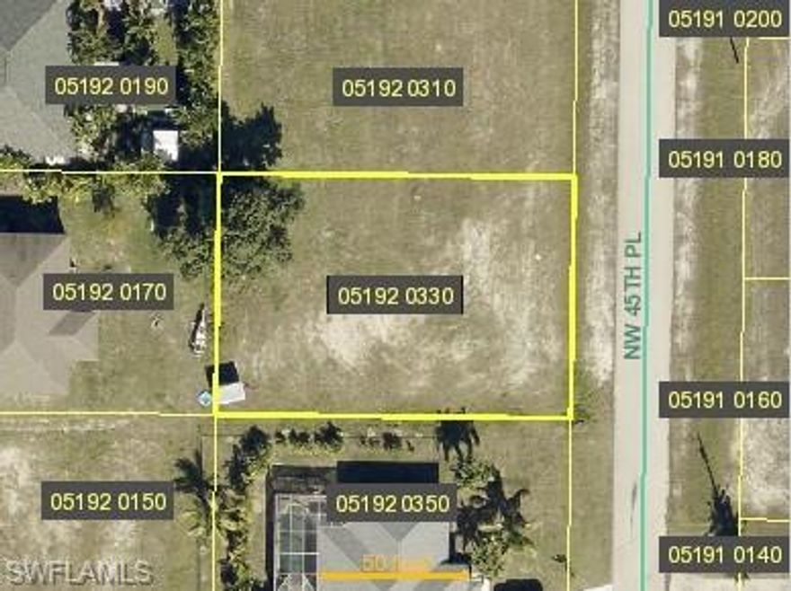 SINGLE FAMILY LOT FOR SALE IN DESIRABLE AREA OF NW CAPE CORAL