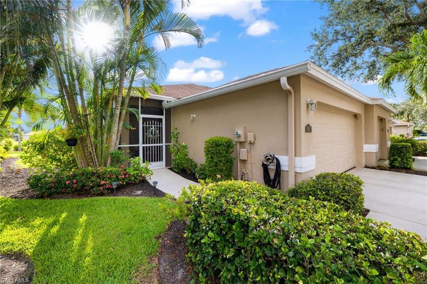 Rare find LAKE FRONT END UNIT, will not last long check it out!! This stunning 2 bedroom 2 bath + a den & a 2 car garage golf Villa is one of a kind. It comes with exceptional first class upgrades and appointments, with a location that backs up to the golf course for a first class view. This home boasts of numerous upgrades and appointments to include impact windows and hurricane sliding  door protection, a kitchen pantry and additional kitchen storage, slow close kitchen cupboards,   oversized tile floors, stainless steel appliances, updated designer lighting & pendant lighting, with over sized fans, a new kitchen back splash, neutral paint job, extra built in storage in the den, crown molding & window treatments. For those of you who are golfers, Heritage Greens is a golf community on a public course designed by Gordon Lewis. So you get to golf without the high community golf assessments, you pay as you golf. Finally, this community has 2 pools, and a hot tub, tennis courts, a play ground, a bar grill, and a golf pro shop.