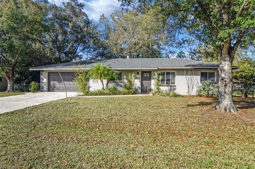 Do not miss this beautiful open 3 Bedroom 2  bathroom home with stunning updates. Feels like a brand new home with a 2 car attached garage and just under a half acre lot.  Gorgeous granite in the kitchen and bathrooms with solid wood cabinets and a deep undermount kitchen sink over looking the fenced in backyard with plenty of room for a pool. Comes with washer and dryer and security system. Fabulous plank tile flooring in the common areas and kitchen.  New shower and vanity attached to the master with pebble flooring.  New second bathroom with all updated tub shower combo and vanity. 
Newer roof, AC, plumbing, paint, flooring, kitchen and bathrooms with very tasteful light fixtures and ceiling fans through out the house.  Oversized fenced backyard with perfect gazebo to grill or chill under.  Make an appointment today to see this stunning home.  Truly nothing to do but move your furniture in and relax and enjoy.   Amazing central location with public boat ramp less than 2 miles away that leads straight to the gulf.  Park your RV or boat no problem.  Low taxes and city water and sewer.  Just 8 miles away from Babcock Ranch America's first solar town.  So much to do and see!