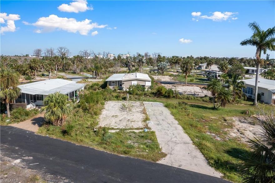 Welcome to Sunshine Mobile Village. 13660 Dowitcher Drive offers a 57'x109' lot. Sunshine Mobile Village offers low HOA dues of $40/month and great community amenities including a community pool, clubhouse, and shuffleboard courts. Situated in one of the most desirable locations in Southwest Florida with quick access to world famous Sanibel Island, Fort Myers Beach, and tons of shopping and dining options, there isn't a better location to put a brand new home. Sunshine Mobile Village was and still is one of the most desirable parks in our area and in time it will be again. Come join us while we rebuild this community to even better than it was before. A copy of the proposed deed restriction changes at the community level are available for review which outlines the type of home that is allowed to be built on this lot. Inquire for more details.