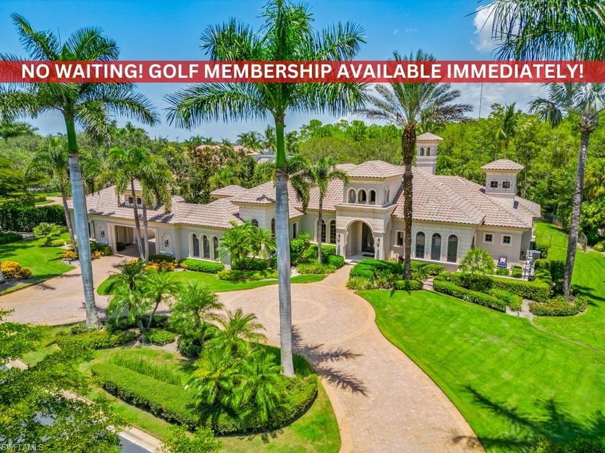 GOLF MEMBERSHIP SLOT AVAILABLE IMMEDIATELY. Attention to detail is evident throughout this opulent estate by McGarvey Custom Homes. Captivating designer appointments, architectural features, wood embellished ceilings, crown molding, skylights, and Travertine marble & wood floors flow throughout the home. The formal living room features a gas fireplace & exceptional outdoor views. The column-flanked formal dining room is the perfect entertaining space with wood ceiling accents & wine cellar. Exquisite cabinetry, state-of-the-art appliances, granite countertops, a large center island, and a breakfast bar make meal preparation a breeze in the gourmet kitchen. Rich wood sliding doors punctuate the great room, allowing for seamless indoor & outdoor entertaining with selections from the adjacent wet bar. The relaxing primary suite boasts a morning kitchen, spacious closet, luxurious master bathroom, and private outdoor access. Outdoor amenities abound on the screened loggia & open-air pool deck, featuring a summer kitchen, seating & dining areas around the sparkling custom pool, spillover spa, poolside fireplace & even a mini-putting green in the Fenced backyard!