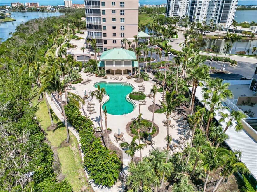 This beautiful 3BR/2BA CORNER condominium residence has a 3-season glassed-in & screened lanai bonus room for guests and entertaining! Expansive views of the Gulf of Mexico AND Estero Bay! This residence is located on the 6th floor with southwest exposure and a semi-private elevator directly to the foyer for entry!  Also included is a deeded underbuilding secured parking space and an air-conditioned storage space! This property is being sold "turnkey" furnished (w/some personal exemptions) and is ready for you to enjoy Waterside's island living experience! Amenities include Har-Tru Tennis Courts, walking/jogging path, pickle ball courts, community pool & spa, fitness center, sauna, fishing pier, beach access, and as an added feature, Waterside boat slips are available for purchase when available (Separate Association). Waterside has easy southern access over the beautiful new bridge to Bonita Springs, Naples, Estero & RSW International Airport, shopping, restaurants and marinas. Life's more fun when you live in Waterside - luxury living at its finest!