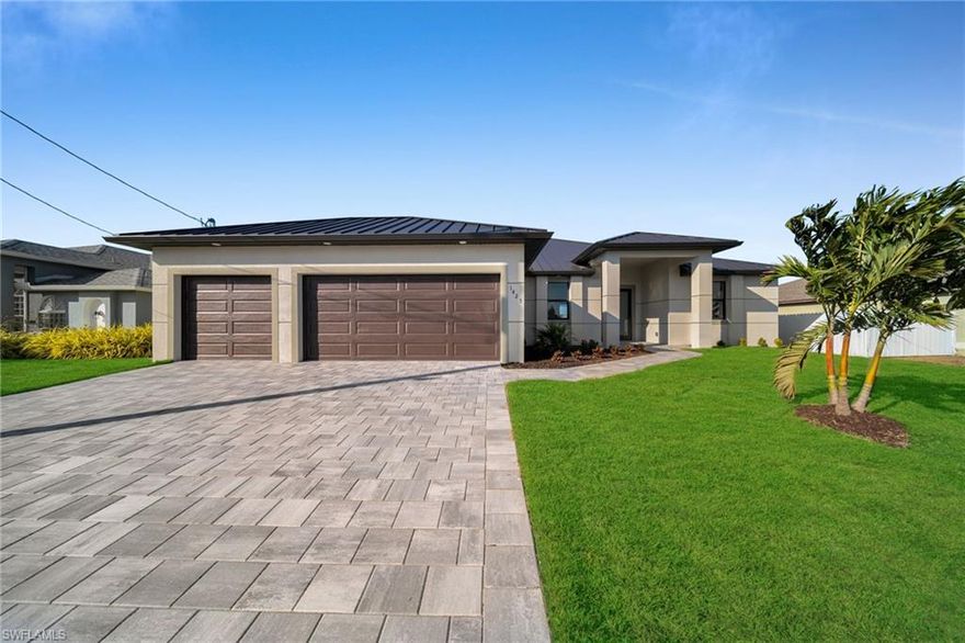 LOCATION! LOCATION! LOCATION! Discover this stunning brand-new 4-bedroom, 3-bath pool home by MAGNA Homes, designed with superior craftsmanship and built for long-term peace of mind. Constructed with exceptional structural standards, this property does not require flood insurance, offering both security and savings.
The home features reinforced poured-concrete columns spaced every four feet or less, a durable 24-gauge Kynar-painted metal roof, and impact-rated windows and doors tested up to ±80 PSF. Inside, the open-concept layout creates a seamless connection between the living, dining, and kitchen areas, all filled with natural light.
Step outside to your private outdoor retreat, complete with an oversized saltwater pool, built-in spa, full pool enclosure, and a fully equipped outdoor kitchen with sink and under-cabinet refrigerator—perfect for entertaining year-round. Additional upgrades include a paver driveway and pool deck, a 3-car garage with epoxy flooring, and a full irrigation system.
Ideally located near major roadways, this home offers quick access to shopping centers, pharmacies, dining, and everyday conveniences, while still providing privacy and comfort. Enjoy modern design, premium finishes, and the relaxed Florida resort-style lifestyle in a worry-free new construction home.