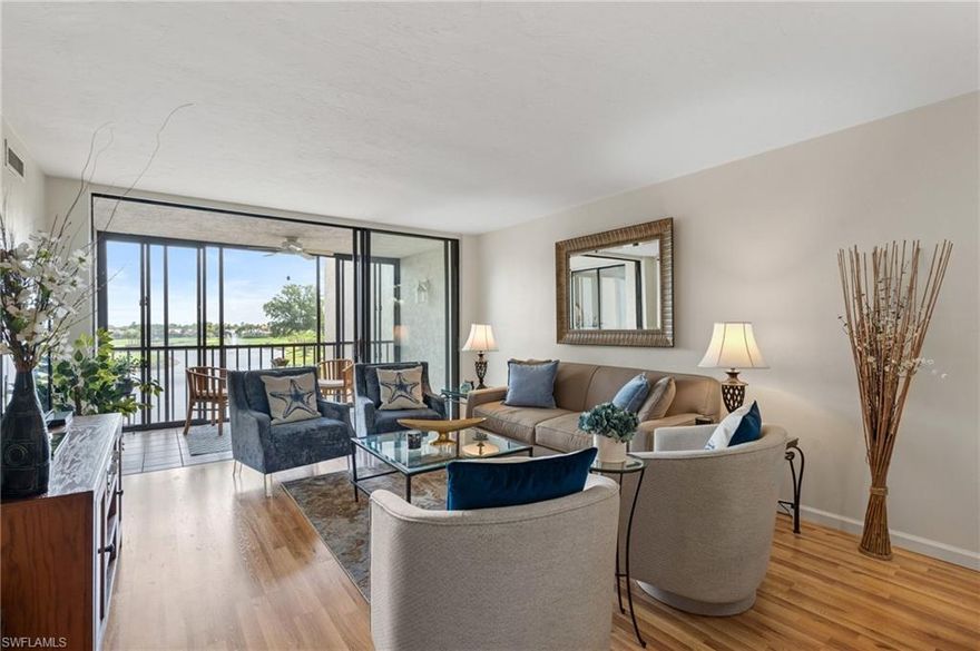 Live the ultimate all-inclusive resort lifestyle on the Caloosahatchee River in this charming, fully furnished condo located in the highly sought-after, gated community of The Landings Yacht, Golf & Tennis Club, in the fun and social Steamboat Bend section. This 2-bedroom, 2-bathroom condo offers stunning views of the lush golf course and lake, exclusive access to the private Steamboat Bend residents' pool, beautifully landscaped surroundings with scenic walking paths, and access to the main pool deck and the Helms Club. Every exceptional amenity is included, making each day feel like a vacation, from the executive 18-hole golf course, 13 Har-Tru tennis courts, 8 lit pickleball courts, 3 bocce courts, private harbor and full-service marina with gas amenities and a riverside rest bar, to two on-site restaurants and bars (The Helms Club and the Wheel House), 18 stocked fishing lakes, a packed community activity calendar, and Picnic Point, an outdoor pavilion next to the marina and river ideal for BBQs or family events. This opportunity for a true waterfront, amenity-rich lifestyle is available for long-term lease, ideally starting before May 15th.