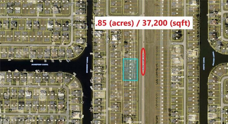 Seize this exceptional opportunity to invest in one of the area’s fastest-growing commercial corridors! With an impressive 240 feet of prime frontage along Burnt Store Road, this 37,200 sq ft parcel offers outstanding visibility and access for future development. As utilities are planned for North 3, the stage is set for tremendous growth projects and long-term value growth. Whether you’re an investor or developer, now is the time to secure your position in this expanding corridor and bring your vision to life.