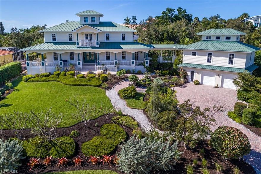 One of a kind Custom Estate Home in prestigious Estates area! Stunning Florida Style, ecological home built on the hillside with sweeping views of Barfield Bay! Whole house solar, rainwater collection system and high impact Anderson windows! 3 bedrooms, 3.1 baths with a bonus room over the garage! Over 3800 SF under air with over 5500 SF total. Stunning kitchen very high-end appliances, 30' ceilings, incredible wood craftsmanship throughout! Huge master suite with cedar closets, walk thru shower and stand alone tub. Luxurious outdoor pool area with built up pool and spa. Each bedroom has its own balcony with one in front to watch Marco Island's beautiful sunsets! Luscious outdoor grounds with exotic plants and trees add to the ambiance of this absolutely stunning home!