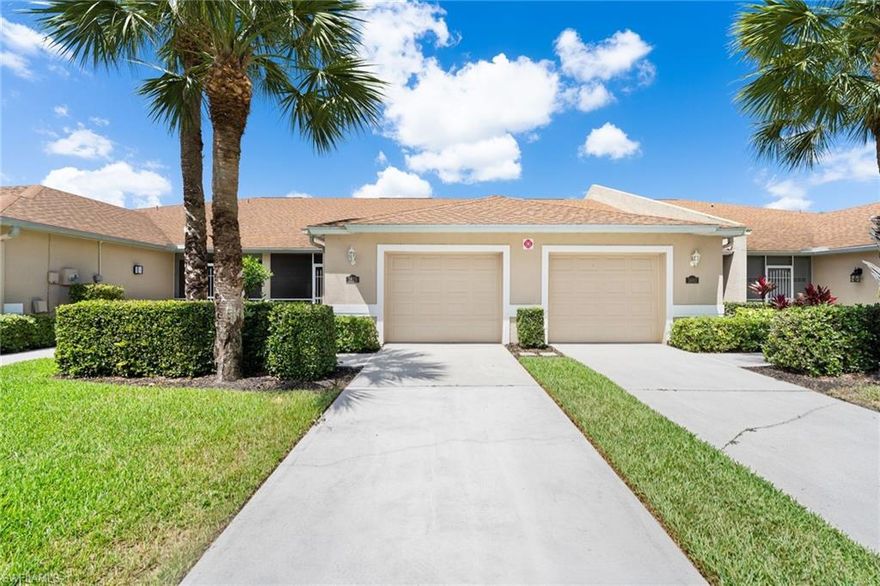 This one Will not last,  check this one out!! Heritage Greens is a highly desirable community in the heart of Naples near all major shopping dining and entertainment. This 2 bedroom 2 bath Villa with an attached  garage  is one of a kind. In addition to the above this home has a newer Hvac unit and a rear lanai HURRICANE SHUTTER. For those of you who are golfers, Heritage Greens is a golf community on a public course designed by Gordon Lewis. So you get to golf without the high community golf assessments, you pay as you golf. Finally, this community has 2 pools, and a hot tub, tennis courts, a play ground, a bar grill, and a golf pro shop.