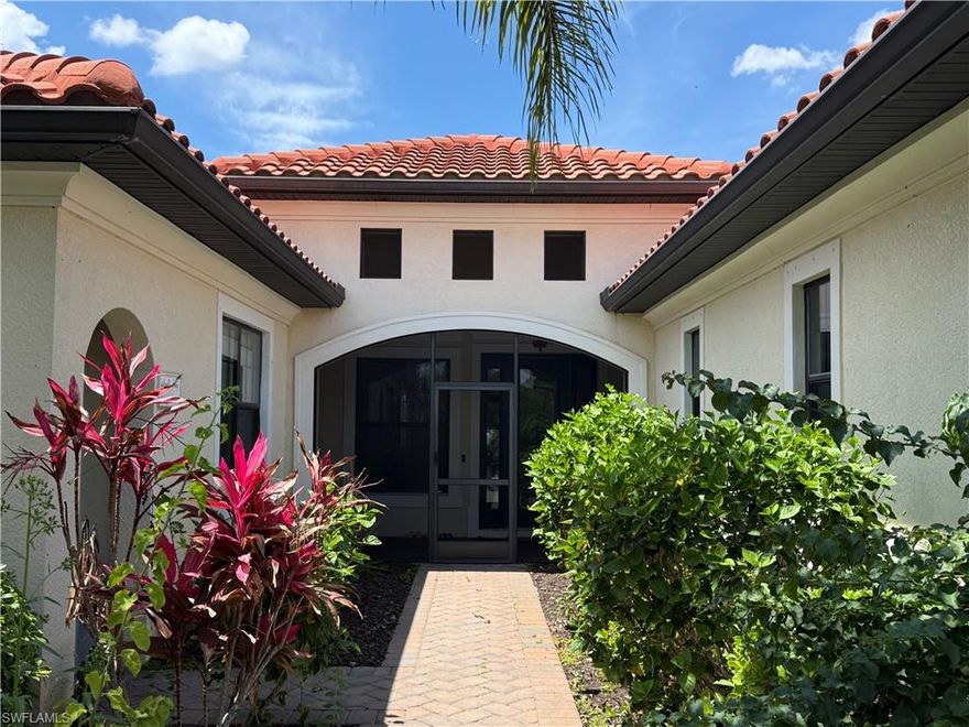 Available June 2026! Welcome to your dream home in the sought-after Hampton Park neighborhood of Gateway! Stunning 4 bedroom + den, 4.5-bathroom pool home boasts luxury & elegance at every turn. As you step through the front door, you'll be greeted by a grand foyer with elegant chandelier that sets the tone for the rest of the home. Tray ceilings in living room, dining room, & primary bedroom add an extra touch of sophistication. Spacious kitchen is perfect for entertaining guests, w/ stainless steel appliances, white cabinets, & large island w/ breakfast bar. Resort style pool & spa with extra-large, caged pool deck. Huge, fenced area in the back. This WCI built Agostino floor plan home includes a guest/mother-in-law suite w/ a separate entry, perfect for visitors or families. Hampton Park offers a resort-style pool, fitness center, fenced-in kids' playground, & basketball court. Owner pays landscaping, and pool care.