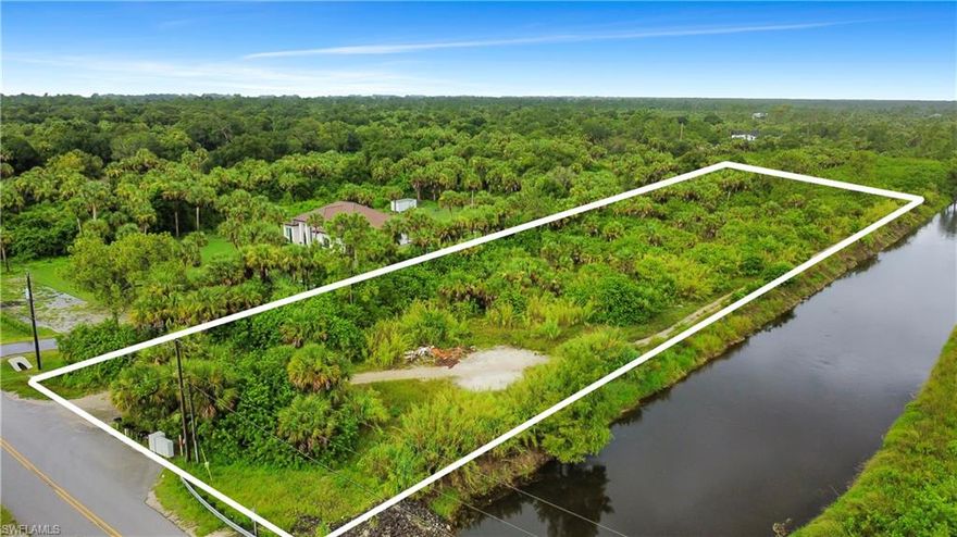 3.77 acres of land in the Golden Gate State where you can build your dream home with a canal view. Survey available upon request .