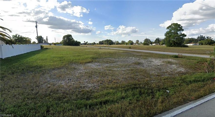 Attention Folks! Opportunity knocks with this corner commercial lot. Located on Santa Barbara Blvd N.
Near the corner of Diplomat Pkwy E. and allows for excellent visibility. This area and SWFL in general has grown significantly with many new homes and businesses nearby. Priced to sell!