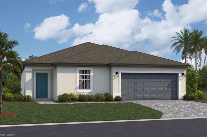 Priced to sell! This new construction home featuring the Captiva floorplan offers 3 bedrooms, 2 bathrooms with a den and a 2-car garage with beautifully selected upgrades and design options. Whispering Lakes is a charming, gated community of 290 homes, offering a variety of one and two-story floorplans, 2-3 car garages and the added benefit of low HOA fees with NO CDD fees. Homeowners at Whispering Lakes will enjoy a community pool complete with a cabana and expansive green space throughout, fostering a sense of community and providing residents with a private neighborhood to embrace the Southwest Florida Lifestyle. Amanecer Elementary and Lehigh Acres Middle Schools are within walking distance. Enjoy special pricing, affordable monthly payments, and exclusive financing options.  Visit today to learn more about your opportunity to call Whispering Lakes Home. Photos may show a previous model; actual features may vary.