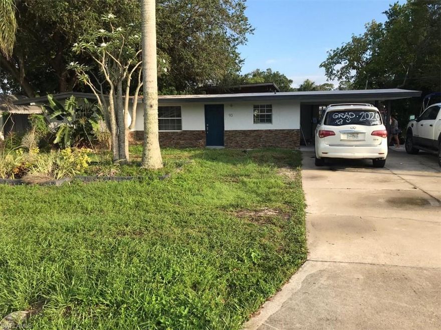 GULF ACCESS!!!!!!! LOCATION, LOCATION 5 MIN TO DOWNTOWN FORT MYERS RIVER DISTRICT. Come see this beautiful HOME-  ABOVE GROUND POOL 3/2 home with CANAL VIEW WITH FREQUENT MANATEE CLOSE UP VIEWS!. NEW ROOF (2019) NEW A/C ~(July 2020 updated new electrical panel box)This beautiful home is filled with upgrades throughout ... kitchen featuring island ~wine cooler~~granite counter tops ~ wood cabinets  ~  stainless steel appliances~great room OPEN FLOORPLAN ~ FRUIT  TREES - HUGE BACKYARD with CUSTOM BRICK OVEN !