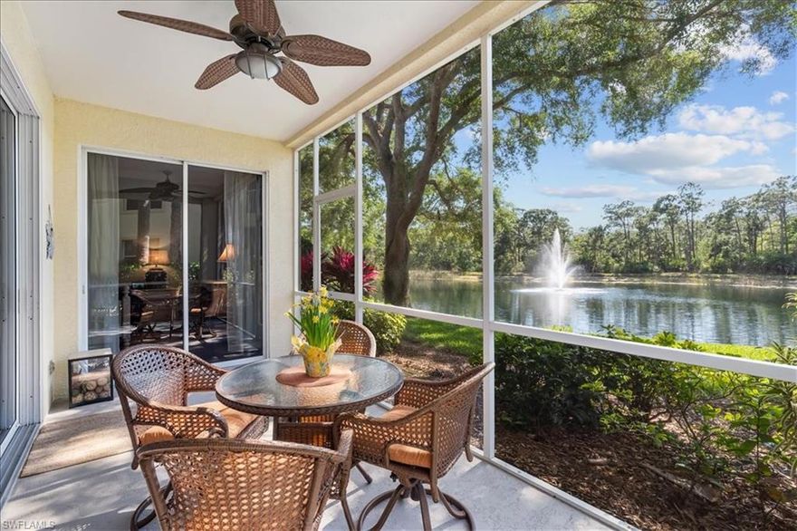 Come Live Your Dream in Naples in this absolutely beautiful remodeled 1st floor end unit overlooking a lagoon with water feature. This updated gem has a stunning new kitchen, solid wood cabinets, granite countertops, renovated bathrooms, beautiful tile and wood floors throughout, stainless steel appliances, new windows, light fixtures, 5 1/4 inch baseboards and a neutral decorator color palate. This home is surrounded by light due to the east, south and west exposures.  The master bedroom, great room, dining area and kitchen have a lovely open flow with expansive views of the water and preserve.  Tarpon Cove has 3 community pools.  Located within biking distance to Bluebill Beach, Delnor-Wiggins Pass State Park and the gorgeous sunsets at Vanderbilt Beach.   Minutes away from upscale shopping and restaurants at the Mercato. Membership to Tarpon Cove Yacht & Racquet Club is optional with the Strand Golf Club reciprocal year round. Tarpon Cove Yacht and Racket Club offers members beach access via shuttle boat, 6 tennis courts, state of the art fitness, restaurant, tiki bar and a heated resort style pool.  Live Your Dream in Naples in this piece of paradise.