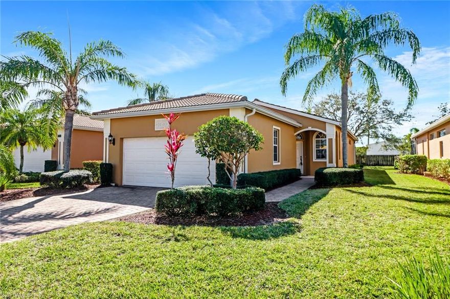 Welcome to 15317 Cortona Way located in the highly-desireable community of Tuscany Cove!  This 2 bed +den/2 bath home boasts tile floors throughout for easy maintenance and volume ceilings creating a spacious feel.  The large, eat-in kitchen features stainless appliances, granite counters and plenty of storage.  The owner's suite has room for a king bed and offers a walk-in closet, and stand-alone tub and shower.  The den can be used as an office or easily be converted to a 3rd bedroom.  This gated community is located extremely close to A-rated schools and is just minutes away from all the new shopping and numerous dining options that the Immokalee Rd/Collier Blvd. intersection has to offer! HOA fees are low and include too many options to list!