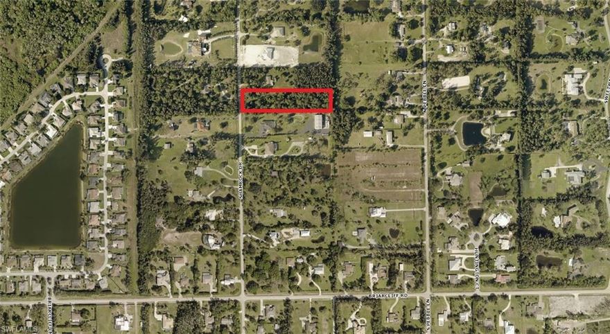 Rare Find- last of the undeveloped lots in Briarcliff!! 2.88 Acres in the highly sought after Briarcliff Road area. Don't miss out on your opportunity to build your dream home in the heart of fast-growing Fort Myers.  Briarcliff offers easy access to Southwest Florida International Airport, Ft. Myers Beach, Sanibel Island, Naples, schools, shopping, restaurants, etc.