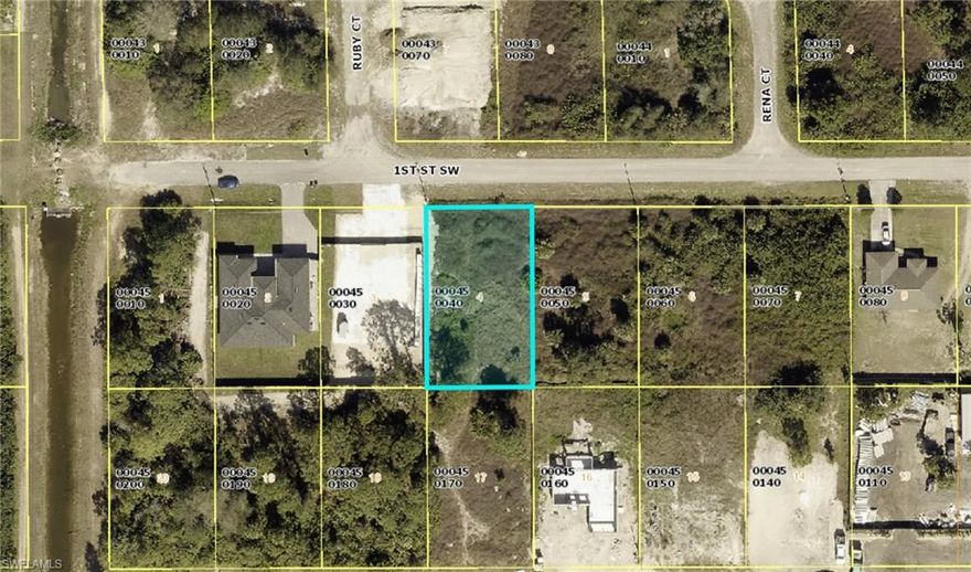 Lot for sale in this growing neighborhood of Lehigh Acres, Fl. Ready to build your dream home!