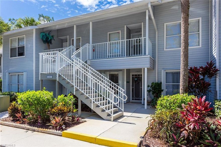 Prime Location!!! Welcome to Courtyard Village one of Kings Lake most desired subdivision in Naples  FL.  This wonderful first floor condo has been updated  and freshly painted . features nearly  1,000 Sq. Ft of living space, 2 large  Bedrooms,  2 Full  updated Bathrooms with granite, and 1 car assign parking  with extra guess parking.   Newer updated  kitchen, new granite countertops, new LG  appliances, newer light fixtures, new window blinds, electric hurricane shutter for lanai, and new storm shutters in all windows , newer washer and dryer, newer A/C  and much more. Spacious Master Bedroom, large walk-in-walk-in closet,  tile flooring in all living areas and new carpet in bedrooms . Step out through the sliders from the great room or master bedroom to the screened lanai. Kings Lake offers a bike and jogging path of 1.25 miles around its private lake, as well as 2.5 miles of sidewalk in its purely residential neighborhood. Merely minutes to the beach,  and Downtown Naples with  myriad of dining and shopping opportunities, and easy access to all that makes Naples the Southwest Florida ideal location.