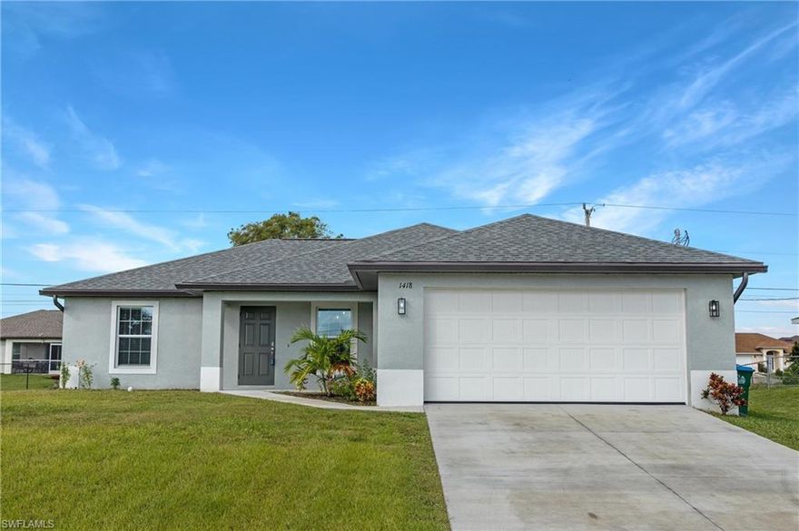 Beautiful like-new home (2018), without the wait! Feature 3 bedroom/ 2 baths. Modern Style. Kitchen with new Pitaya Granite countertops, Steeling Steel appliances, new faucet, and pantry. Modern style bathrooms with new Pitaya Granite tops, new light fixtures. Master room with walking closet, master bath with new Pitaya Granite tops, new light fixture & new frameless door. Freshly paint. New flooring throughout. Spacious screened lanai. Room for pool. Easy access to fort Myers via no toll bridge, close to business, schools, and restaurants. No flood insurance needed. Call today to schedule your showing!