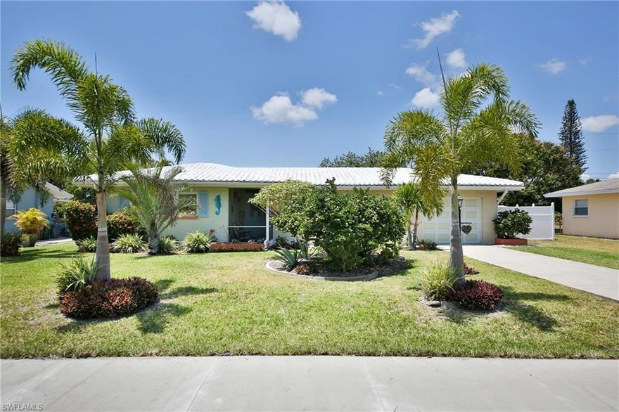 Great Convenient Location close to everything in Cape Coral.  New Sidewalks just went in.  If you are looking for a great Tropical inspired home with upgraded granite in the kitchen and an in-ground pool with a serene rear yard this could be the home.  This home has been lovingly renovated yet it still shows it's Charm.  There is a tile roof with a new coating gong on next week which will include a ten year warranty.  The home is small yet seems larger with the open living room and great kitchen overlooking the family room and pool.  There is a shed in the back yard with a large patio seating area outside of the screened lanai.  The pool was added  in 2013. Note the tranquil water feature it offers a salt system and an automatic water leveling system.  This just gives you more time to enjoy the Magic of the surroundings.  This Gem will not Last Long.