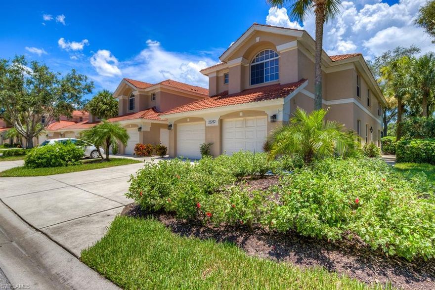 Piece of Florida paradise! Impeccably maintained first-floor, end-unit coach home in the desirable Creekside Crossing offered turnkey furnished. Over 1,450 square feet, tile throughout main living areas, crown molding, extended sliders bring in natural lighting, and open concept floor plan allows for easy entertaining! Spacious kitchen with breakfast bar, granite counter tops, and plentiful cabinetry overlooks into dining area with views of the extended lanai and beyond. Master bedroom with double-door entry, direct access to the lanai, dual vanities, garden tub, and large walk-in shower. Enjoy your cup of coffee and serene sunrises in your oversized lanai. Pelican Landing amenities include gated security, community center with planned social activities, fitness center, bocce, tennis, & pickleball courts, canoe/kayak park, sailing center with boats, butterfly garden, fishing pier, children’s play park, and a private 34-acre island gulf beach park serviced by PL shuttle boats. Golf memberships are available at Pelican Nest Golf Club, a Tom Fazio designed 36 hole golfers delight with clubhouse dining.