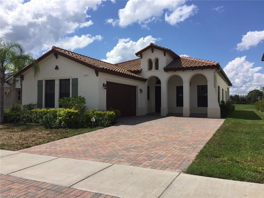 This price is FIRM and bank must net a preapproved short sale amount.  3+den (possible 4th bdrm) with 3 full baths Bristol model overlooking picturesque lake view.  Extended tile into Living room, dining room and family room.  Carpets in bedrooms only.  Espresso cabinets with granite in kitchen. ALL appliances remain including the washer and dryer.  Laundry room has upgrades of extra cabinetry and laundry sink.  Volume ceilings throughout.  .  Only a few years young.  Just needs a good cleaning and some elbow grease.  CALL NOW.