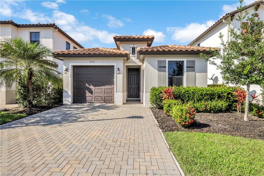 This 2+Den, 2-bath home is perfectly positioned just 3 minutes to I-75, giving you fast access north and south, plus the benefit of the ongoing I-75/Collier Blvd road improvements that will further enhance traffic flow and connectivity. You’re only 15 minutes from Downtown Naples and 5th Avenue South, 20 minutes to Naples Beach, and minutes from everyday essentials—Publix, Berkshire Commons, Logan Landing, Founders Square, top restaurants, fitness centers, medical offices, and more. The home features a tile roof, LOW HOA fees, NO flood insurance required, 1-car garage, wood-plank tile, fresh interior paint, stainless steel appliances, granite countertops, carpeted bedrooms (professionally cleaned), and high ceilings that make the space feel open and airy. The very private backyard with full privacy fencing gives you the outdoor space you actually want. A pavered driveway adds to the curb appeal. Whether you’re a first-time buyer, seasonal resident, or empty nester looking for low-maintenance living in a well-connected Naples location—this home delivers outstanding value and lifestyle.