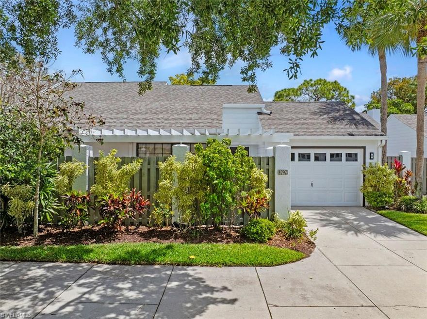 This one has over $100,000 in upgrades and improvements . Fabulous one-story villa with one car garage, completely renovated from top to bottom- No expense spared and attention to detail shows with quality materials and craftsmanship. Kitchen will please the gourmet cook as well as the entertainer -High-end  counters - An abundance of cabinets, counters and roller drawers -High end light fixtures, top-of-the-line appliances, tile floors throughout villa and  2 bathrooms .Both  baths have been completely renovated .Large lanai allows for dining and relaxing  . No need to move the car-Easy Bike or walk to all of the shopping, dining and white sand beaches that Naples is famous for! Enjoy the Naples lifestyle to the fullest here in this one of a kind show place FURNISHED!!!!!