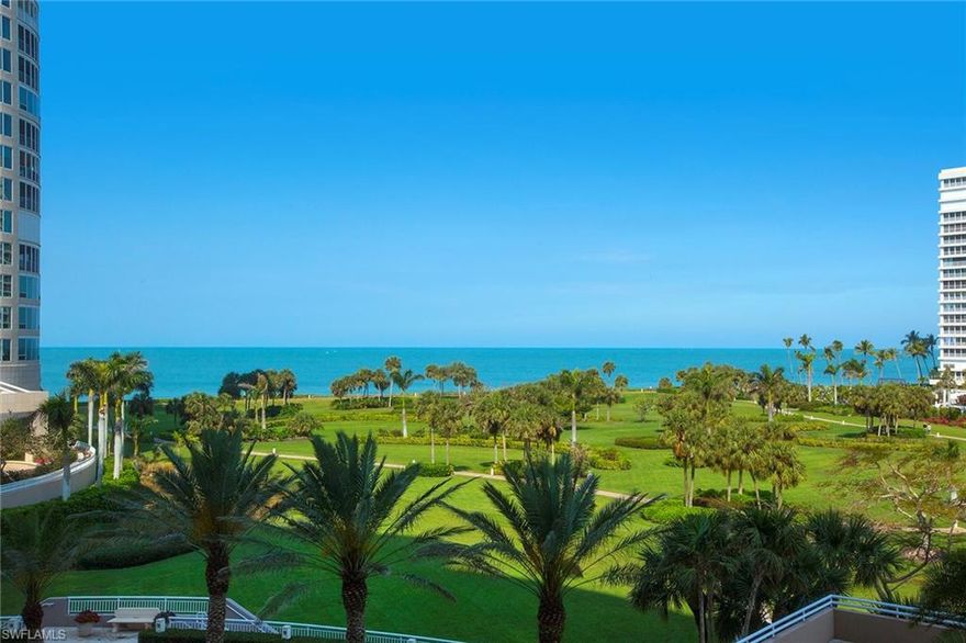 Enjoy the spectacular views from this pristine Provence condo overlooking tropical, parklike landscaping towards the sparkling water of the Gulf of Mexico. This is the first time this one-owner, desirable ‘04’ stack condo has been on the market since it was built. In addition to the two Gulf-front screened lanai areas, this spacious and impeccable beach front condo boasts four bedrooms/4.5 baths, a gourmet kitchen, dining room with custom designed bar area, formal and informal living areas and a large master bedroom suite with lanai access, separate closets and dual vanities in the spacious master bathroom. High ceilings, natural stone floors and many floor to ceiling impact-resistant windows are just a few of the many, desirable features of this extraordinary corner residence. Provence offers 24-hr front desk personnel, social room, fitness room, pool area with grills, tennis, two guest suites, two assigned parking spaces and is pet-friendly as well. Conveniently located on Gulf Shore Boulevard across from The Village on Venetian Bay which offers several shopping and dining options, as well as a scenic beachside walking circuit for nature-lovers.