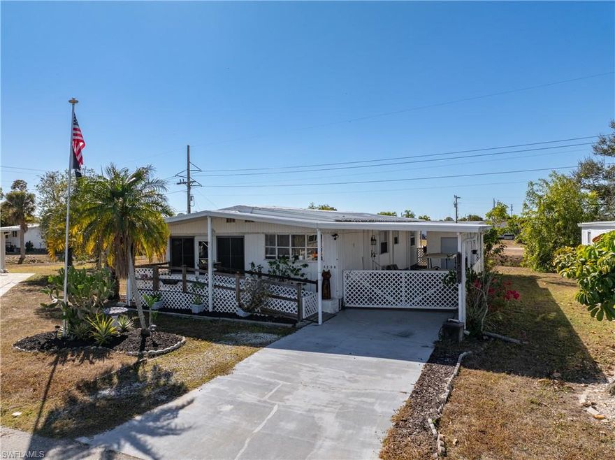 Located in the desirable 55+ community of Tamiami Village, this furnished 2-bedroom, 2-bath home offers just over 900 sq ft of living space and is full of potential. With some updates already completed, this property is ready for your personal touch to make it your ideal Florida retreat.

Enjoy an unbeatable location close to downtown Fort Myers, featuring excellent dining, shopping, and entertainment. You’re also just a short drive to Fisherman’s Village in Punta Gorda, known for waterfront restaurants, nightlife, and scenic sunset boat cruises.

Tamiami Village offers an active lifestyle with amenities and activities for all interests, creating a fun and welcoming place to call home.

This home also includes a share certificate valued at $27,000, adding exceptional value in this sought-after community.

Don’t miss this opportunity to own your piece of paradise — schedule your showing today!