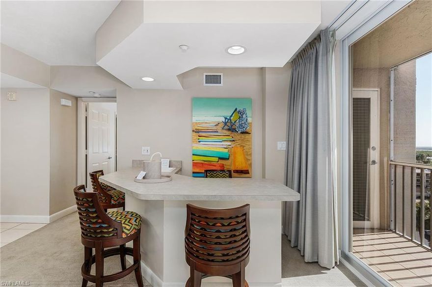 Turnkey furnished and designer appointed. Professional on site rental program and great rental potential.