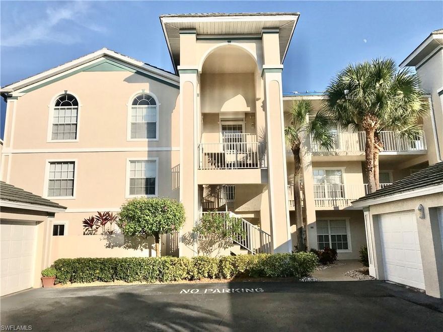 This Gated Community is in a wonderful location just off Woods Edge Parkway. Within 3-5 miles to many Beaches including Barefoot Beach, Little Hickory, Lovers Key, and Wiggins Pass. It is just up the road from Naples, Coconut Point, and Mercato Shopping and Dining. Take the Elevator to this fully furnished 2 Bedroom plus Den, 2 Full Bath Condo. This great unit is on the Third Floor in an End Unit with a large living area and private lanai. Including exclusive access to a 1 car detached garage. You will truly enjoy staying here for your visit this season!