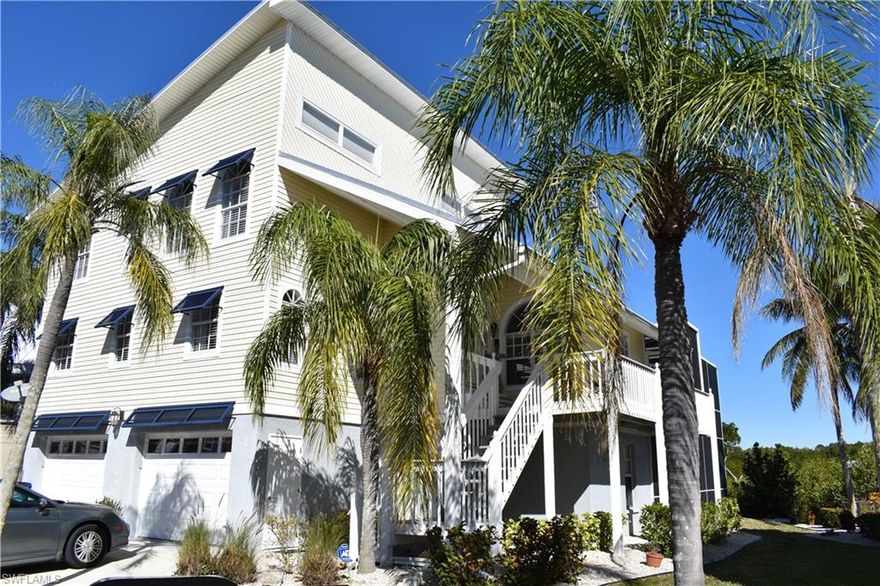Absolutely beautiful bay front home on Fort Myers Beach.  This home sits on almost an acre, .85 acre lot, of a  private and peaceful bay views. They are breathtaking! Key West style, with lots of windows and sliders out to the magnificent screened pool enclosure. This home is nice and bright with vaulted ceilings, 3 bedrooms, 3 full bathrooms. Exquisitely designed with a large chefs kitchen, large farm house sink, custom cabinets, a built in pantry with lots of storage.  Top of the line GE Slate Appliances, granite countertops, Brazilian Koa hardwood floors compliment the  slate & Travertine floors. Luxurious main suite with a sitting area & private deck with panoramic Estero Bay views, elegant marble shower, large stand alone tub, imported granite, double elevated sinks, a walk in custom closet,a large walk in shower.  Air Conditioned "bonus area" on 1st level off pool,  oversize heated pool with a paver deck and  mature landscaping.  Zoned WEEKLY RENTAL  Short walk to the white sandy beach, close to grocery, shopping, and dining. Now this is Florida living at it's finest!
