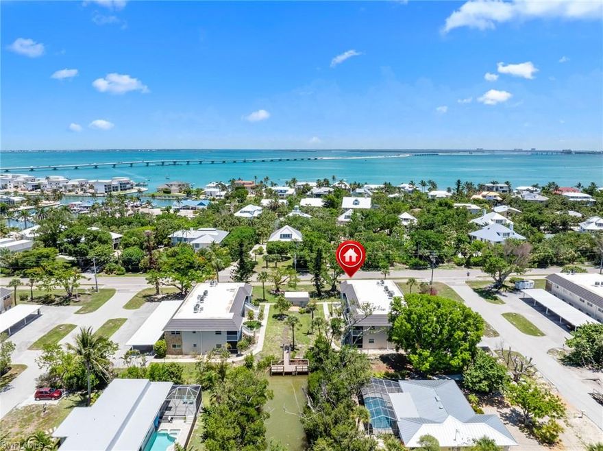 This beautifully renovated 2/1 at Captain’s Walk is the lowest-priced 2 bedroom corner condo on Sanibel! It is on the East End offering easy on-and-off island access. This is a corner unit offering more privacy and natural light! Walk or bike to beaches, shops, and dining. Features include impact windows, tile floors, wood cabinetry, granite countertops, kayak launch and storage, boat drop-off, lush landscaping, laundry access, and Wi-Fi. Post-Hurricane Ian association insurance covered new drywall, paint, flooring, cabinets, and appliances, with no damage from subsequent storms. Perfect as a year-round paradise, coastal retreat, or seasonal rental. Pending board approval it's possible to add an in-unit washer and dryer.