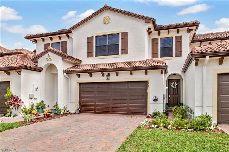 MUST SEE RARE MOCKINGBIRD FLOORPLAN WITH SOUTHERN EXPOSURE!!! SELLERS ARE RELOCATING. The Preserve at Bristol Pines is a gated community in the rapidly growing area of North Naples. Centrally located on Collier Blvd, just south of Immokalee Road in a highly sought out school zone. Amenities include a modern clubhouse, fitness center, large community pool & spa, tennis, basketball, volleyball, tot-lot, gated entry, bike & jog path, and much more! The exterior designs incorporate concrete tile roofs, paver driveways, beautiful architecture & design, with concrete block construction on both the 1st & 2nd story. This RARE MOCKINGBIRD plan shows like a decorated model and is a 2-story design w/ a VERY open first floor layout w/ a 2-car garage, 3 Bedrooms, 2.5 baths, plus a loft/laundry on the 2nd floor. The Master Suite is grand and the Master bath is loaded with upgrades. House upgrades include Mohawk Torrington 9x36 Planks throughout the first story, upgraded 42" kitchen cabinets with crown molding, upgraded granite countertops & 4" backsplash, double-bowl sink, & upgraded brushed nickel hardware throughout the home. SELLER IS RELOCATING/MOTIVATED AND SAID BRING ON THE OFFERS!