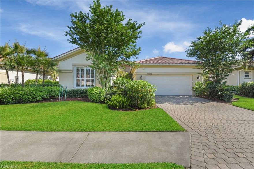 Wonderful lakefront home in Pelican Preserve-Fort Myers' premiere lifestyle community! Gently lived in and very well maintained home offering a sprawling floor plan w/ a guest wing that features a built-in desk & sitting area, spacious master suite w/ view of lake, great room adjoined to a formal dining area, large kitchen w/ a breakfast nook, screened front entry, screened rear lanai, and a 2-car garage. This home is full of upgrades throughout- custom window treatments & plantation shutters, reverse osmosis in kitchen, California Closets storage systems including roll-outs in master suite, accent lighting in bathrooms & kitchen, central vac, elegant foyer w/ tray ceiling, crown molding, pavers on lanai, Generac (15kw), privacy screen on lanai, and Self Genie on all bottom kitchen drawers (including the pantry). A new hot water heater has just been installed and the roof was cleaned & inspected in '17. Perfect home for seasonal or annual SWFL living, situated in a gated & patrolled 55 and better community that features a 70k sq ft Plaza del Sol Town Center, championship golf course, and a 25k sq ft golf clubhouse w/ a private spa, fitness center, full-service dining & golf shop.