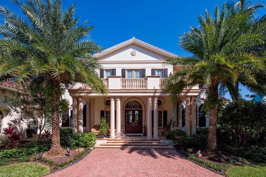 One of the most desirable settings in Port Royal is now available. This five bedroom plus den home situated on a panoramic wide water view lot and one half, enjoys one of the very best locations along the eastern side of Port Royal’s beautiful Galleon Drive. The well-conceived floor plan provides wonderfully open and bright interior living spaces as well as generous, but private retreats for the residents and guests. Indoor and outdoor entertainment areas are enhanced by glorious views of the water and the distant mangroves across Naples Bay. Located in what is often referred to as the "sweet spot" of Galleon Drive, the site is positioned relatively well-back from the boat channel. Gordon Pass and the Gulf of Mexico are just moments away. Port Royal Club membership eligibility.