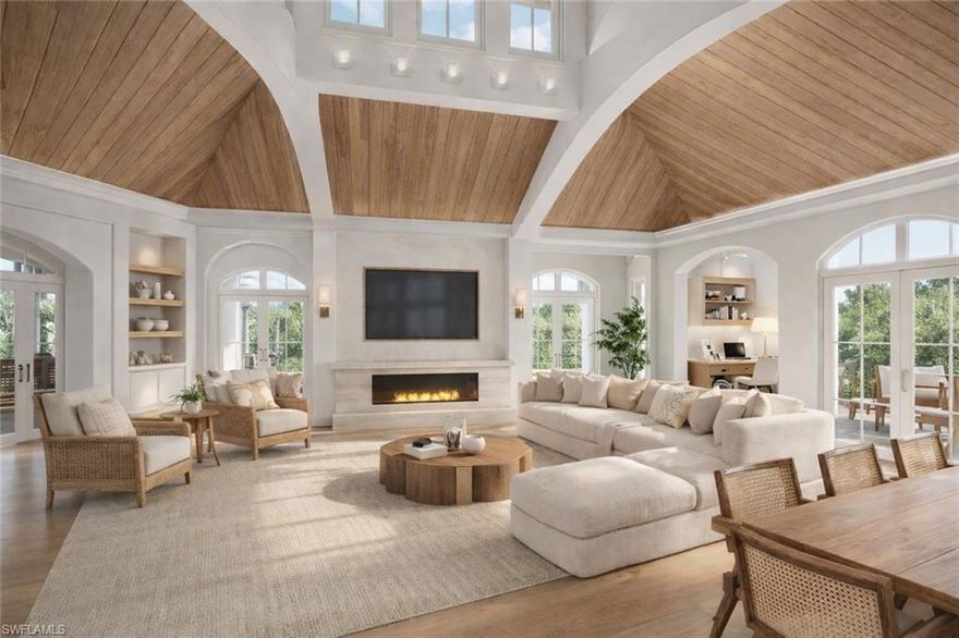 Presented with a new design vision by MHK Architecture, this extraordinary Captiva Island estate features concept plans to reimagine the existing residence, design a new coastal masterpiece, or expand by combining with the adjacent 1.5-acre estate lot to create a contiguous 5-acre compound unlike anything else on Captiva Island. A once-in-a-generation opportunity to own one of the island’s largest and most private bayfront properties - 3.5 acres of gated serenity with an existing custom built home that has never flooded, Gulf access, resort-style amenities, and exceptional privacy along the coveted Roosevelt Channel. Surrounded by unspoiled nature, the property offers direct Gulf access with private docks. Inside, the existing home showcases soaring beamed ceilings, rich wood flooring, and a dramatic beacon tower filling the great room with natural light. Thoughtfully designed for entertaining and easy island living, it offers a chef’s kitchen, formal dining, wood-accented den, private study, and flexible guest quarters. Two grand ensuite bedrooms serve as luxurious sanctuaries, complemented by an indoor wellness wing with travertine-lined pool, fitness room, and sauna. Outdoors, enjoy a tennis court, bocce court, firepit overlooking the bay, and a rooftop hot tub for starlit evenings. A three-car garage with workshop provides ample space for vehicles, storage, and all your waterfront essentials. With no HOA restrictions, the estate offers remarkable flexibility - whether envisioned as a family legacy compound, private coastal retreat, or trophy property of architectural distinction- where architectural vision meets natural beauty.