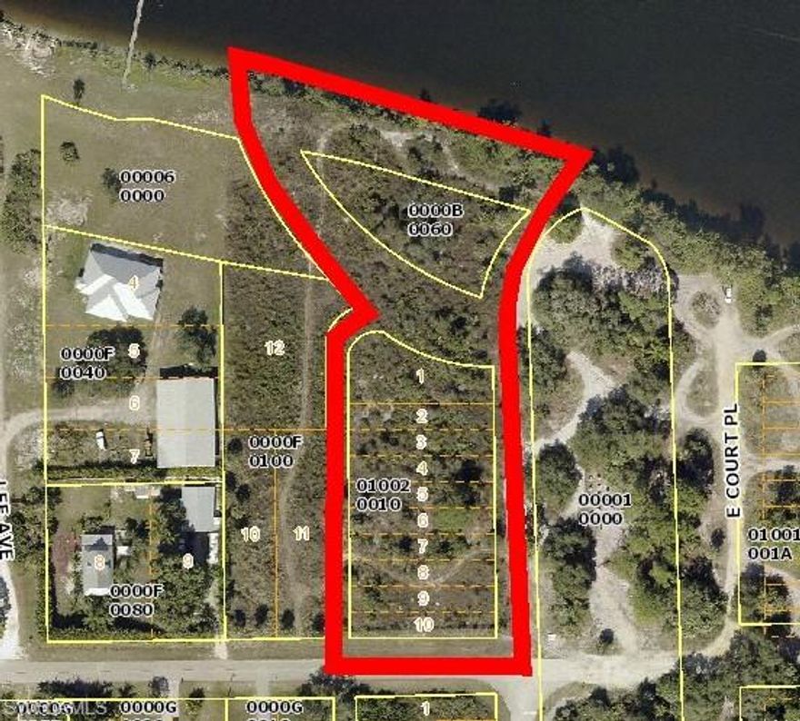 River front with over an Acre of land to build your dream home 0.88+/- acres to build on and green space 0.31+/- from the property to the Riverfront to build your private dock. Don't Miss this opportunity to own over 225' of river frontage and over 1.20 acres of total land on Caloosahatchee River. Direct Access to the Gulf of Mexico or head East through the Franklin Lock and Lake Okeechobee to the East Coast. This is old Florida living at it's finest. This sale is for 2 parcels 22-43-26-02-01002.0010 + 22-43-26-02-0000B.0060 with 140' on Park Way all the way to the river. Buyer to do their due diligence for to determine desired use of this magnificent property.
