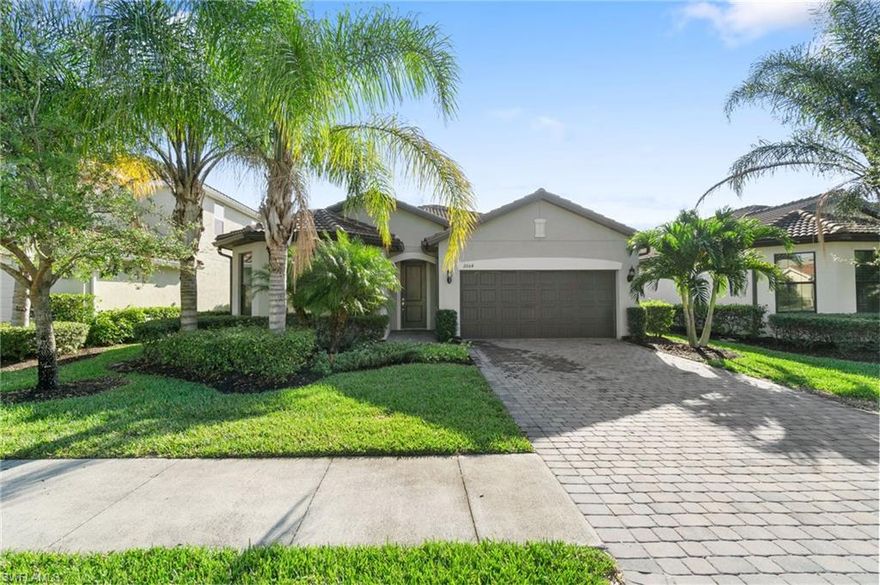 Lowest price pool home in Orange Blossom Ranch! This three bedroom, two bath "Marina" floor plan has high ceilings, open concept living and lake views! Over 1,700 sqft of living space offering a neutral color palette, built in 2019, well maintained and ample storage, this home has it all without breaking the budget! The primary suite offers a large walk-in shower and closet, dual vanities and a nice water view from the window. The extended covered lanai allows for outdoor entertainment overlooking the spacious, sparkling pool! Being closer the front of the community, you are short walk to the other awesome amenities. Orange Blossom Ranch offers so many wonderful things! From amenities including 2 pools, tennis courts, playground, basketball courts and a state-of-the-art fitness center - to A-rated public schools, grocery and pharmacy! Plus so much more moving out this way!